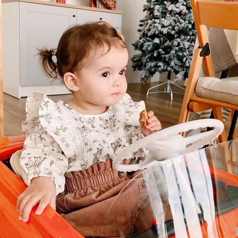 2Pcs Korean Lace Ruffle Cute Baby Romper With Hat Set Infant Vintage Floral Long Sleeve Jumpsuit Toddler Baby Girl Sweet Clothes 2Pcs Korean Lace Ruffle Cute Baby Romper With Hat Set Infant Vintage Floral Long Sleeve Jumpsuit Toddler Baby Girl Sweet Clothes