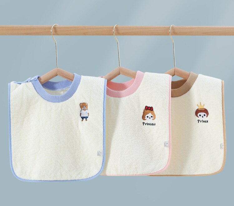 Coral Velvet Baby Bibs Cartoon Waterproof Washcloth Infant Bib Burp Cloths Bandana Scarf for Kids Boy Girl Feeding Saliva Towel