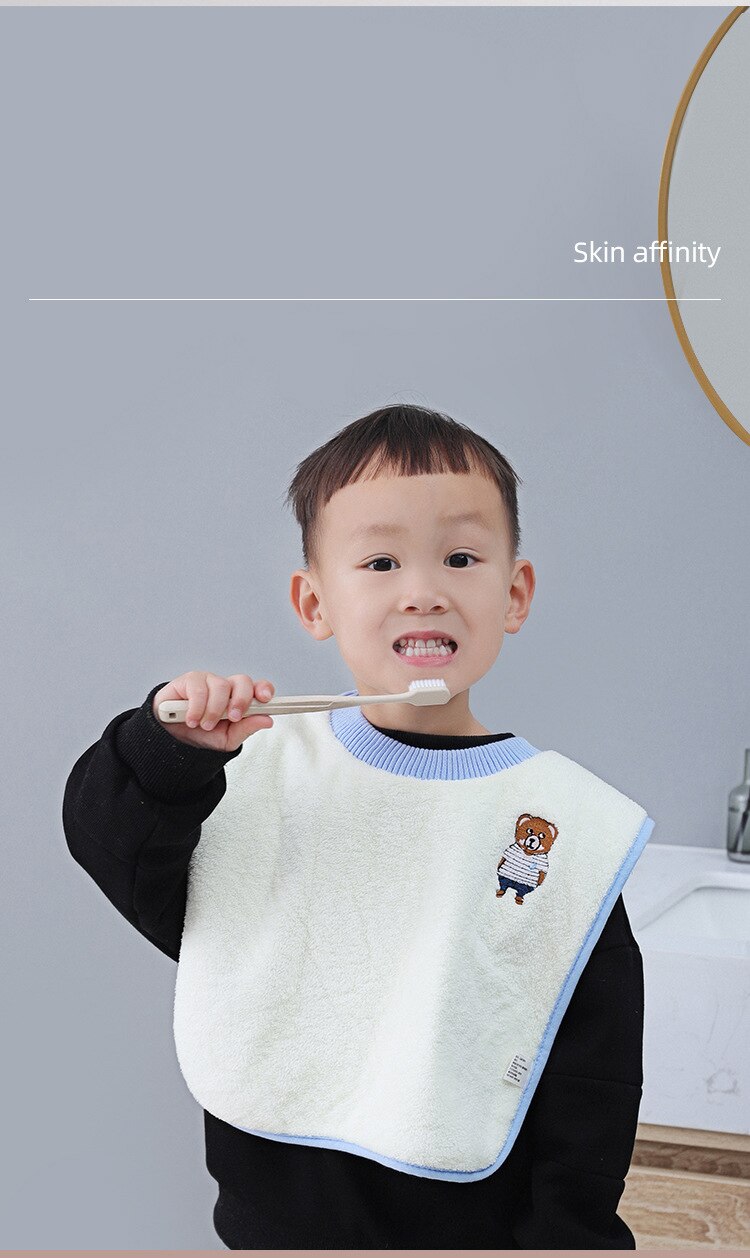 Coral Velvet Baby Bibs Cartoon Waterproof Washcloth Infant Bib Burp Cloths Bandana Scarf for Kids Boy Girl Feeding Saliva Towel