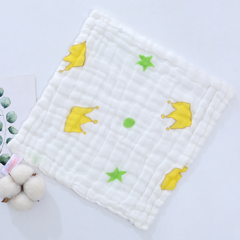 5pcs/Lot Baby Towels Muslin 6 Layers Cotton Soft Baby Face Towel Handkerchief Bathing Feeding Face Washcloth Wipe Burp Cloths