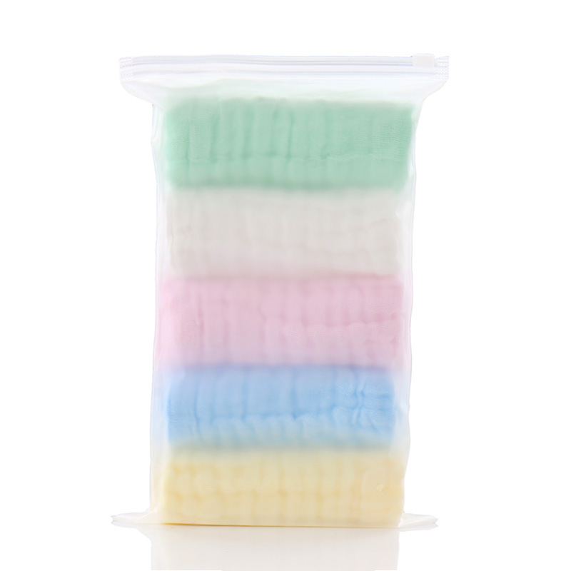 5pcs/Lot Baby Towels Muslin 6 Layers Cotton Soft Baby Face Towel Handkerchief Bathing Feeding Face Washcloth Wipe Burp Cloths