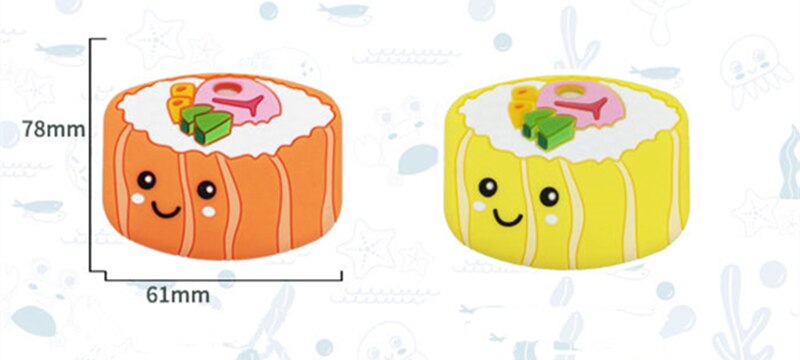 1pc Baby Teether Food Grade Silicone Cartoon Newborn Nursing Gift BPA Free DIY Baby Teething Toy Pacifier Chain Accessories