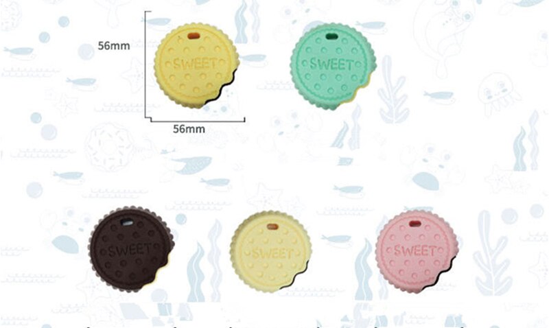 1pc Baby Teether Food Grade Silicone Cartoon Newborn Nursing Gift BPA Free DIY Baby Teething Toy Pacifier Chain Accessories