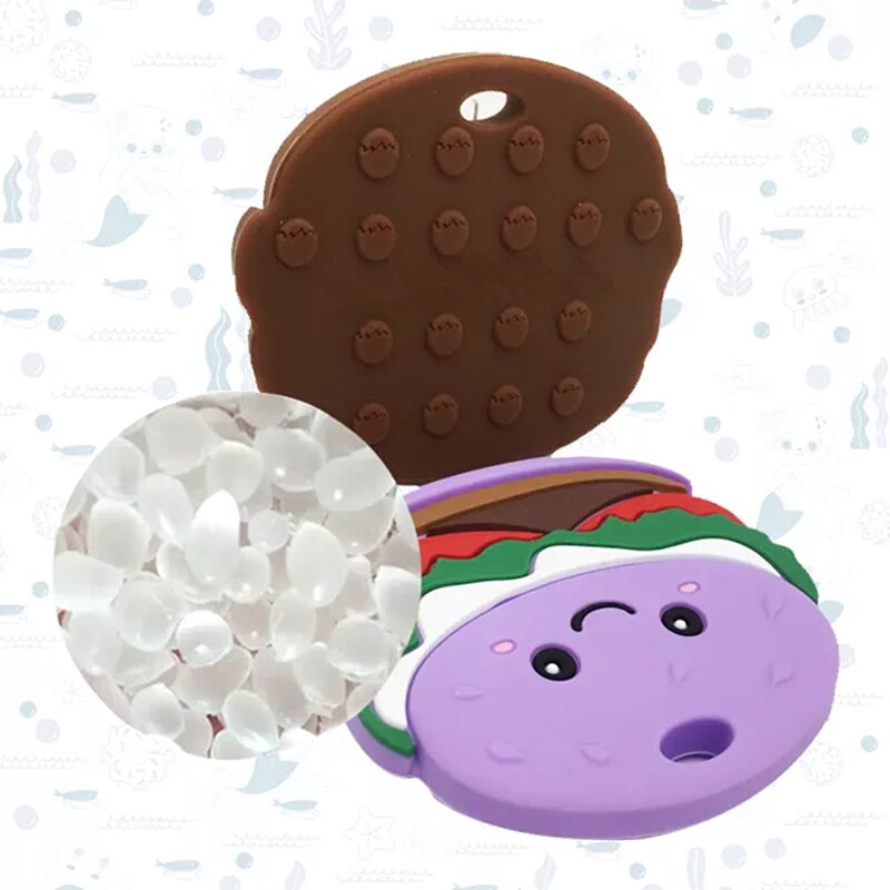 1pc Baby Teether Food Grade Silicone Cartoon Newborn Nursing Gift BPA Free DIY Baby Teething Toy Pacifier Chain Accessories