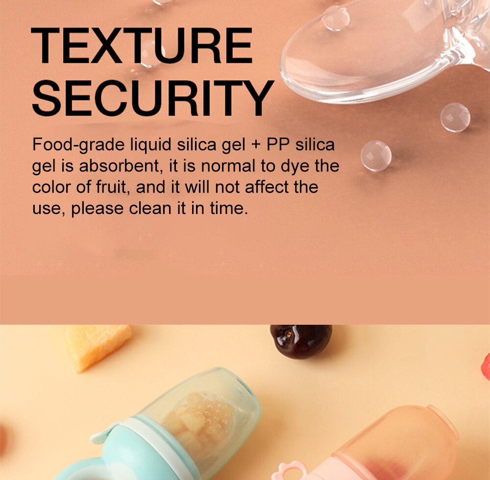 Baby Feeding Bottle + Teether Baby Silicone Rice Paste Cereal Feeding Squeeze Bottle Spoon Feeder for Newborn Child Utensils