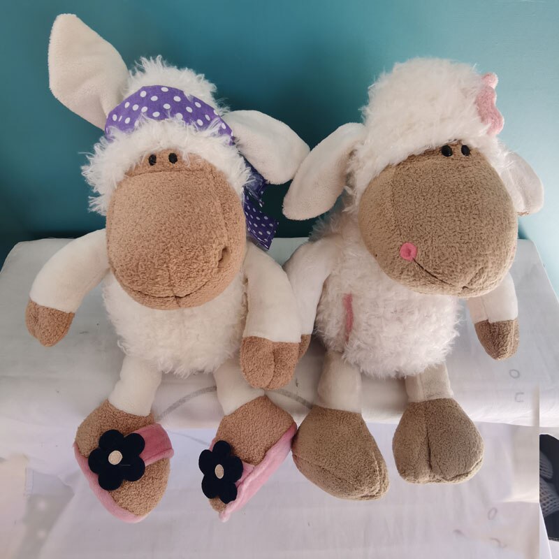 35cm Head Flower Sheep Plush Toys Kawaii Lamb Stuffed Animal Dolls Birthday Gifts Toy For Children Wholesale with Free Shipping