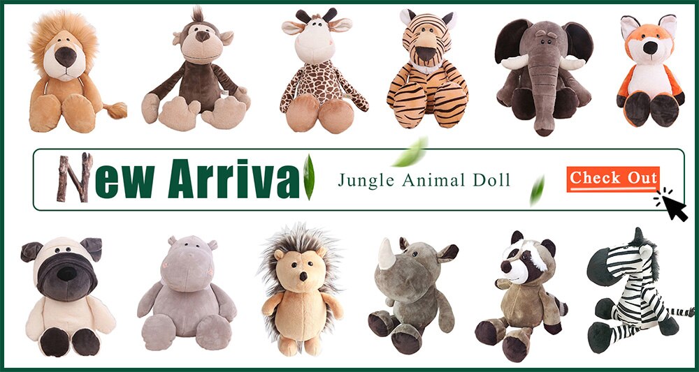 Soft Stuffed Toy Doll Animal Plush Doll Educational Baby Toys Lion Elephant Monkey Giraffe Tiger Bunny Kawaii Hand Finger Puppet