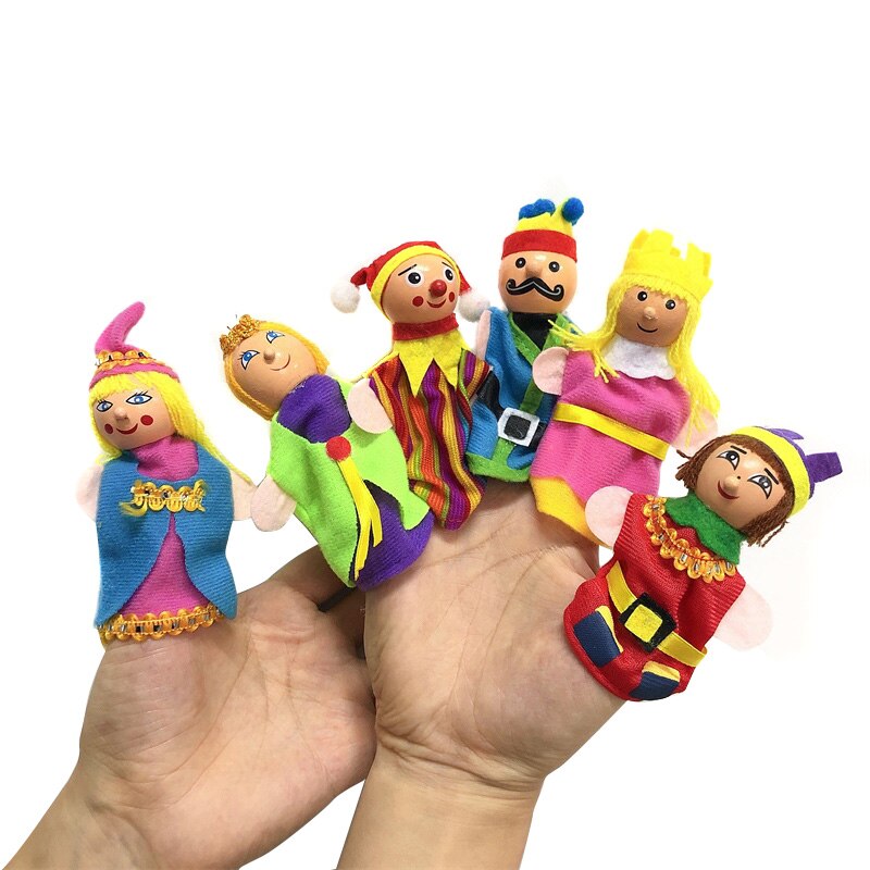 Finger Puppets Animals Dolls Family Educational Cartoon Mermaid Hand Stuffed Puppets Theater Plush Baby Toys for Children Gifts
