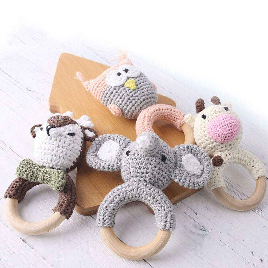 1pc Baby Wooden Rattle Toy Crochet Animal Giraffe Baby Teether Gym Music Rattle Ring Toys Newborn Pram Stroller Toy Baby Product 1pc Baby Wooden Rattle Toy Crochet Animal Giraffe Baby Teether Gym Music Rattle Ring Toys Newborn Pram Stroller Toy Baby Product