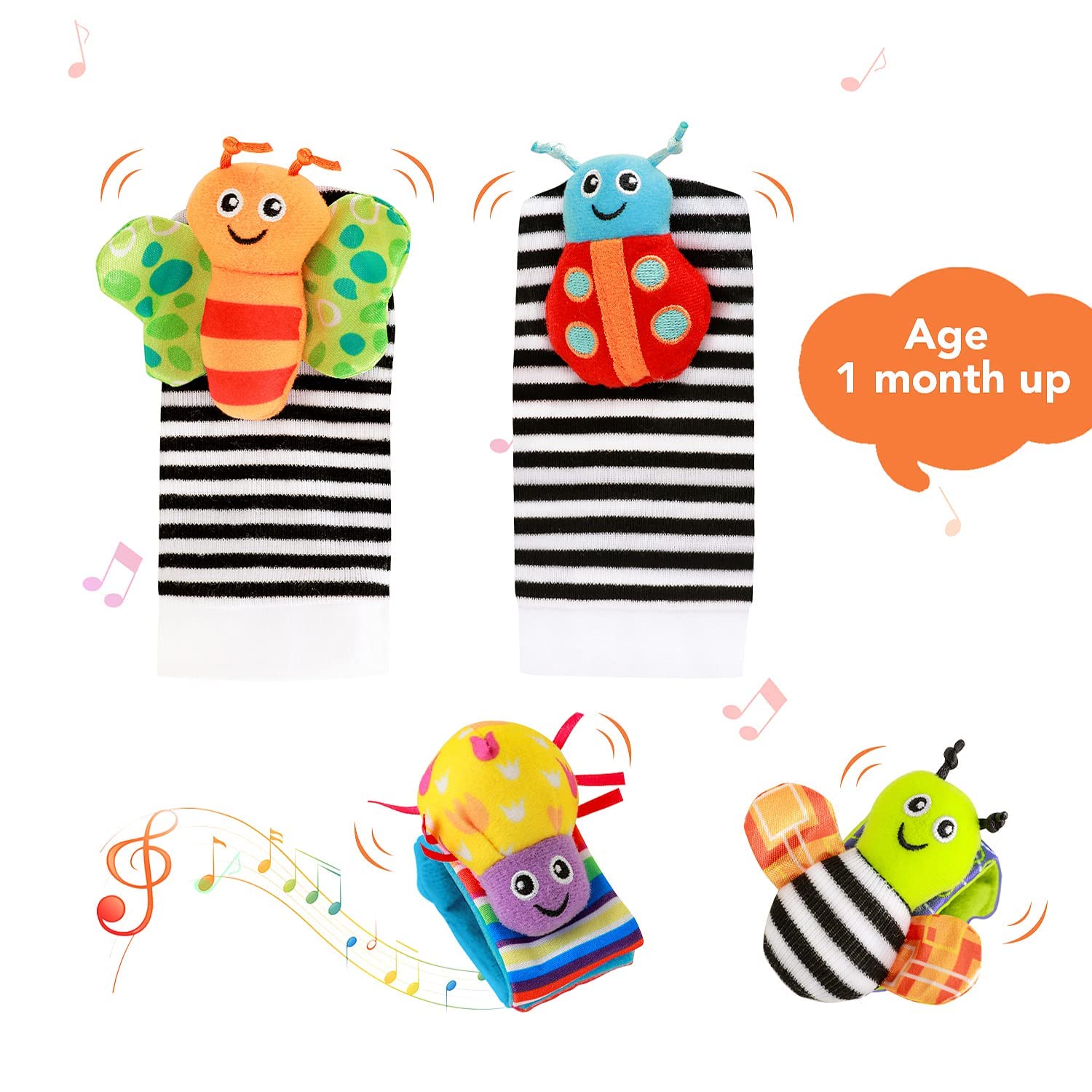 4PCS/SET Baby Rattle Toys Cute Stuffed Animals Wrist Rattle Foot Finder Socks 0~12 Months For Infant Boy Girl Newborn Gift 4PCS/SET Baby Rattle Toys Cute Stuffed Animals Wrist Rattle Foot Finder Socks 0~12 Months For Infant Boy Girl Newborn Gift