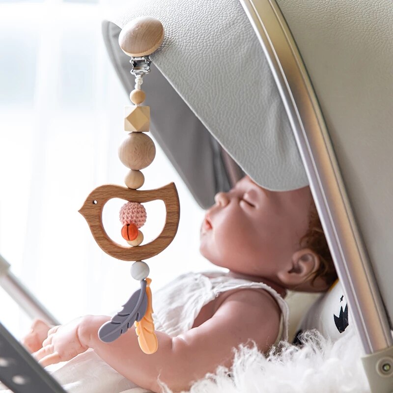 Wooden Music Rattle Animal Star Mobile Holder Teething Pendant Wooden Gym Rodent Silicone Bead Necklace Clip rattle for stroller Wooden Music Rattle Animal Star Mobile Holder Teething Pendant Wooden Gym Rodent Silicone Bead Necklace Clip rattle for stroller