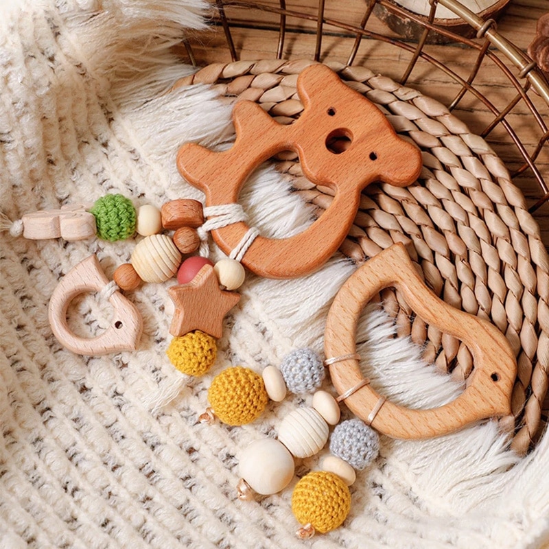 Wooden Music Rattle Animal Star Mobile Holder Teething Pendant Wooden Gym Rodent Silicone Bead Necklace Clip rattle for stroller Wooden Music Rattle Animal Star Mobile Holder Teething Pendant Wooden Gym Rodent Silicone Bead Necklace Clip rattle for stroller