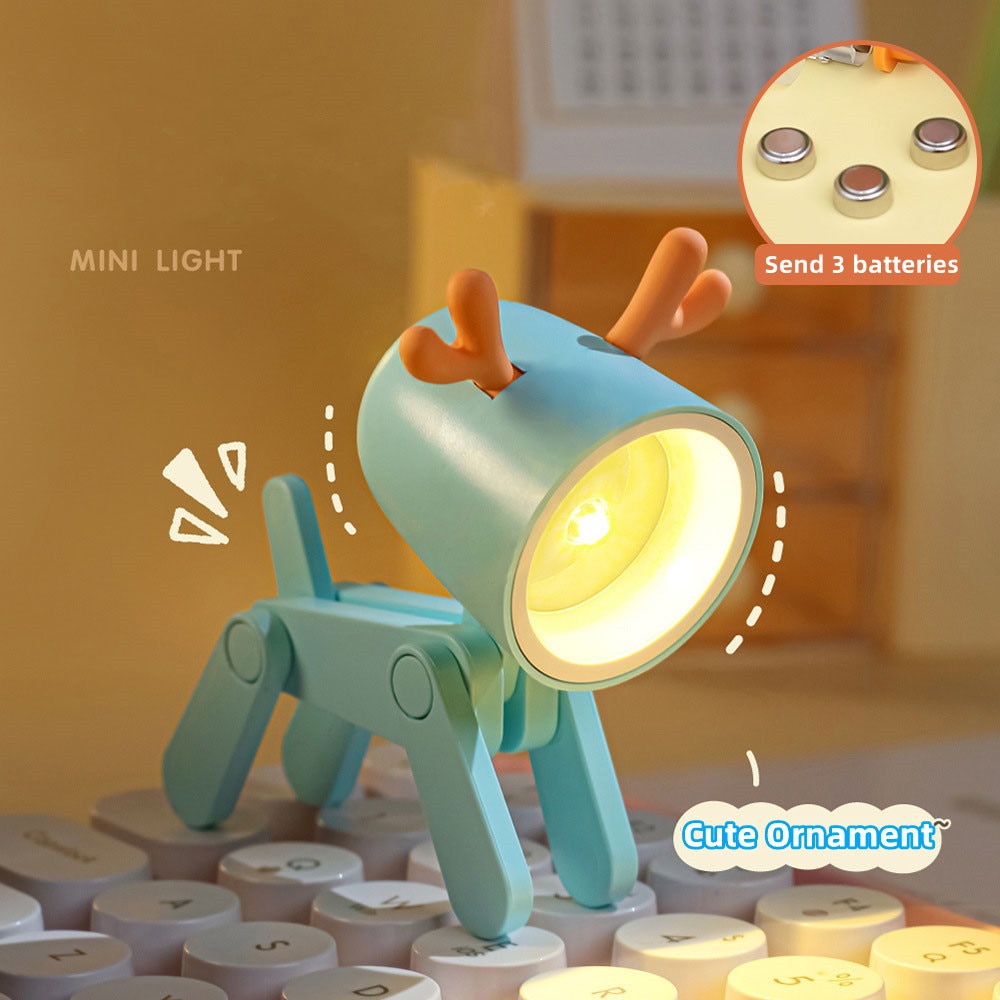 LED Mini Night Light Cute Dog Deer Foldable Desk Lamps Desktop Ornament Book Light Kids Room Bedside Bedroom Decor Holiday Gifts LED Mini Night Light Cute Dog Deer Foldable Desk Lamps Desktop Ornament Book Light Kids Room Bedside Bedroom Decor Holiday Gifts