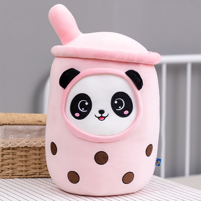 VIP Boba Plushies Bubble Tea Plush Toy Kawaii Plush Cup Shaped Pillow Real Life Food Stuffed Soft Back Cushion Kid Birthday Gift