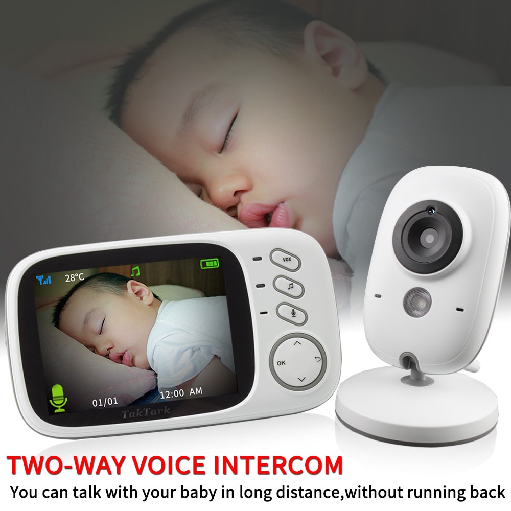 3.2 inch Wireless Video Color Baby Monitor High Resolution Baby Nanny Security Camera Night Vision Temperature Monitoring 3.2 inch Wireless Video Color Baby Monitor High Resolution Baby Nanny Security Camera Night Vision Temperature Monitoring