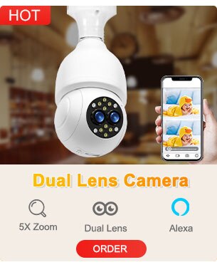 Larmtek IP Camera 5G WiFi Baby Monitor 1080P Mini Indoor CCTV Security 2K 4MP AI Tracking Audio Video Surveillance Camera Alexa