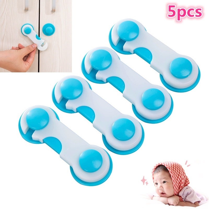 5pcs/lot Children Security Protector Baby Care Multi-function Child Baby Safety Lock Cupboard Cabinet Door Drawer Safety Locks
