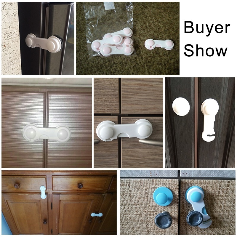 5pcs/lot Children Security Protector Baby Care Multi-function Child Baby Safety Lock Cupboard Cabinet Door Drawer Safety Locks