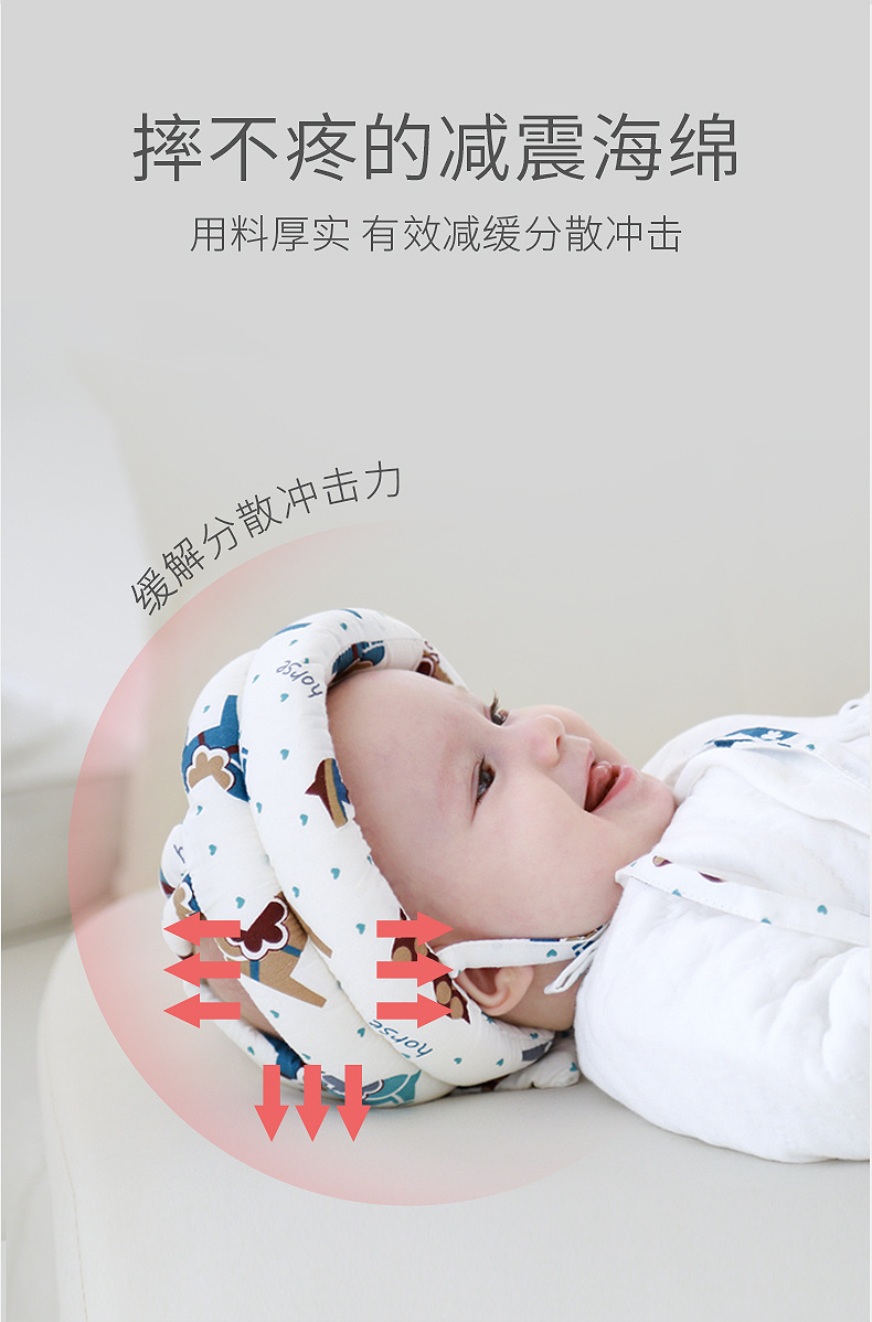 Baby Toddler Cap Safety Helmet Head Safety Soft Comfortable Head Security Protection Adjustable Learn To Walk Crash Hat