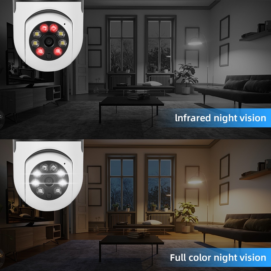 Fuers IP Camera 3MP E27 Bulb Full Color Wifi Indoor Mini Tuya Smart Home Surveillance Camera Security Baby Monitor Video Pet Cam Fuers IP Camera 3MP E27 Bulb Full Color Wifi Indoor Mini Tuya Smart Home Surveillance Camera Security Baby Monitor Video Pet Cam