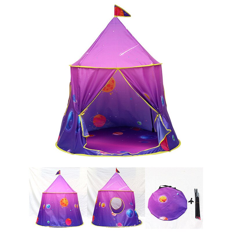 1.3M Portable Children's Tent Wigwam Folding Kids Tents Tipi Baby Play House Large Girls Pink Princess Castle Child Room Decor