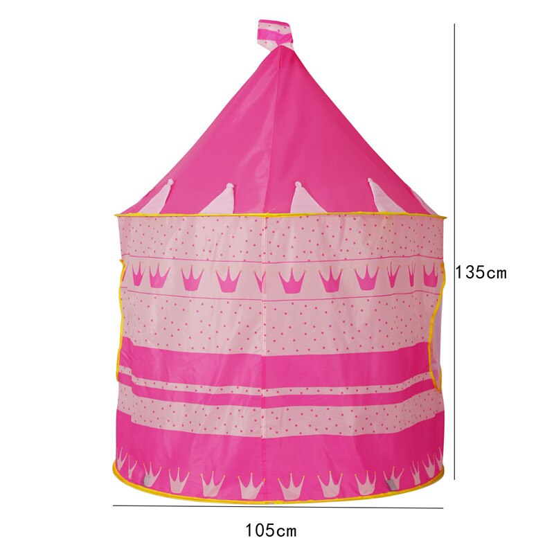1.3M Portable Children's Tent Wigwam Folding Kids Tents Tipi Baby Play House Large Girls Pink Princess Castle Child Room Decor