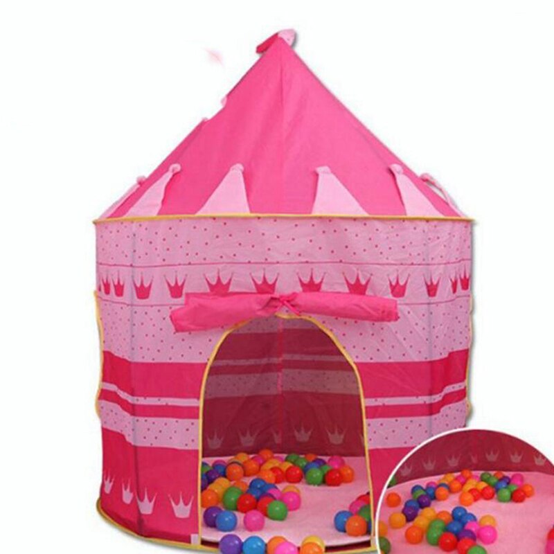 1.3M Portable Children's Tent Wigwam Folding Kids Tents Tipi Baby Play House Large Girls Pink Princess Castle Child Room Decor