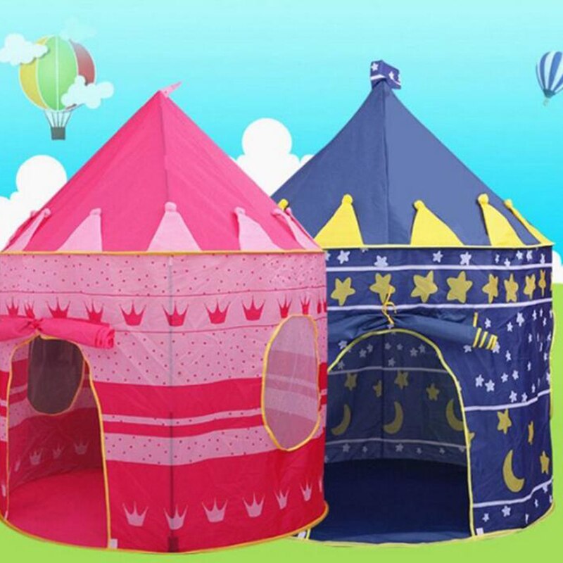 1.3M Portable Children's Tent Wigwam Folding Kids Tents Tipi Baby Play House Large Girls Pink Princess Castle Child Room Decor