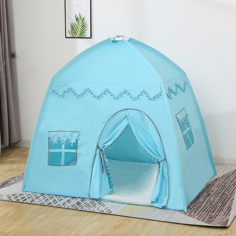 1.3M Portable Children's Tent Wigwam Folding Kids Tents Tipi Baby Play House Large Girls Pink Princess Castle Child Room Decor