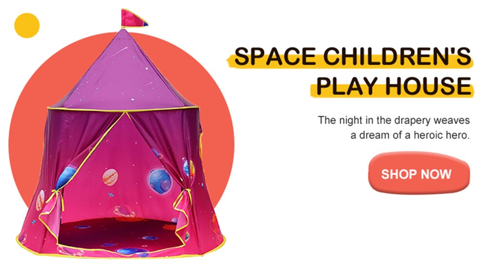 YARD Kids Tent Space Kids Play House Children Tente Enfant Portable Baby Play House Tipi Kids Space Toys Play House For Kids