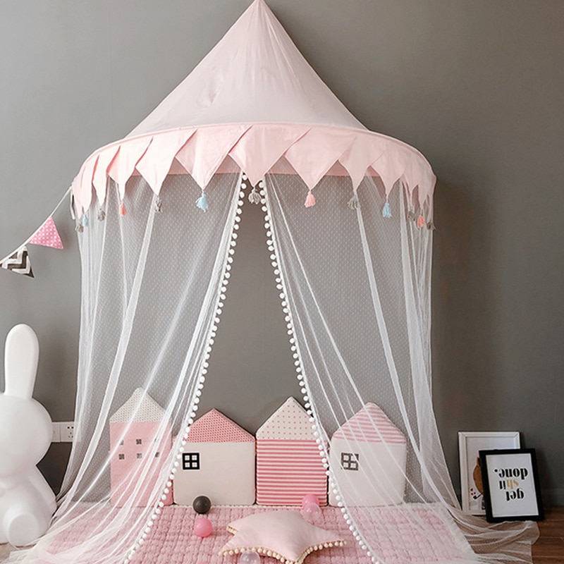 Kids Teepee Tents Children Play House Castle Cotton Foldable Tent Canopy Bed Curtain Baby Crib Netting Girls Boy Room Decoration Kids Teepee Tents Children Play House Castle Cotton Foldable Tent Canopy Bed Curtain Baby Crib Netting Girls Boy Room Decoration
