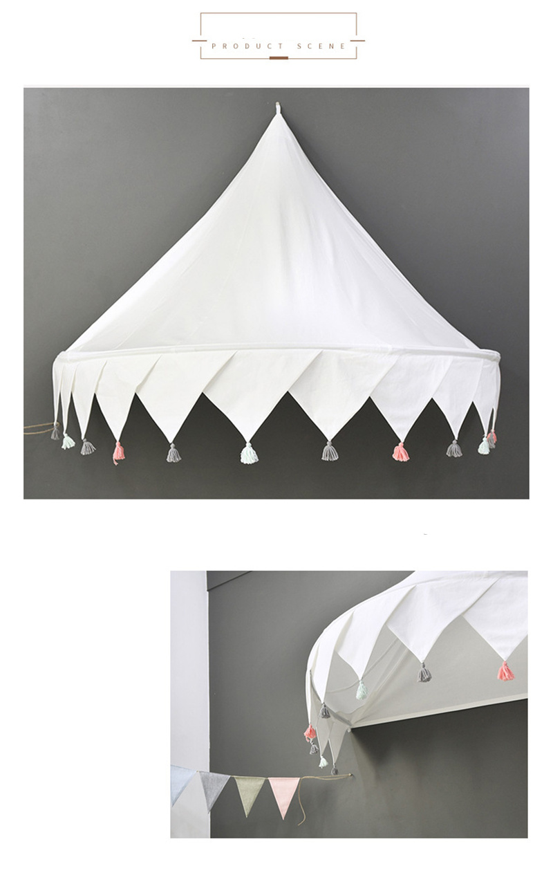 Kids Teepee Tents Children Play House Castle Cotton Foldable Tent Canopy Bed Curtain Baby Crib Netting Girls Boy Room Decoration