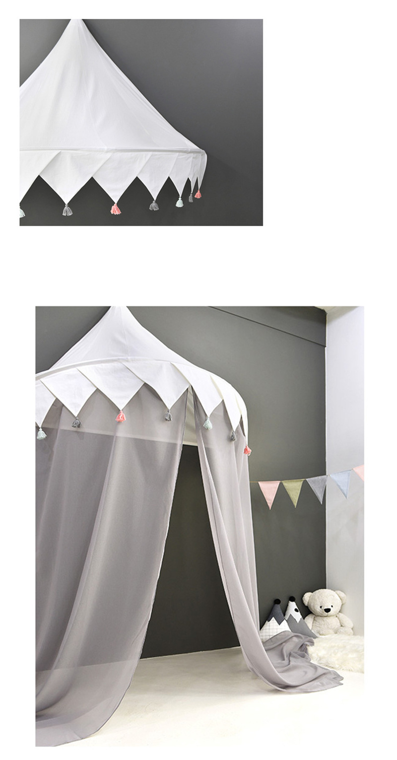 Kids Teepee Tents Children Play House Castle Cotton Foldable Tent Canopy Bed Curtain Baby Crib Netting Girls Boy Room Decoration