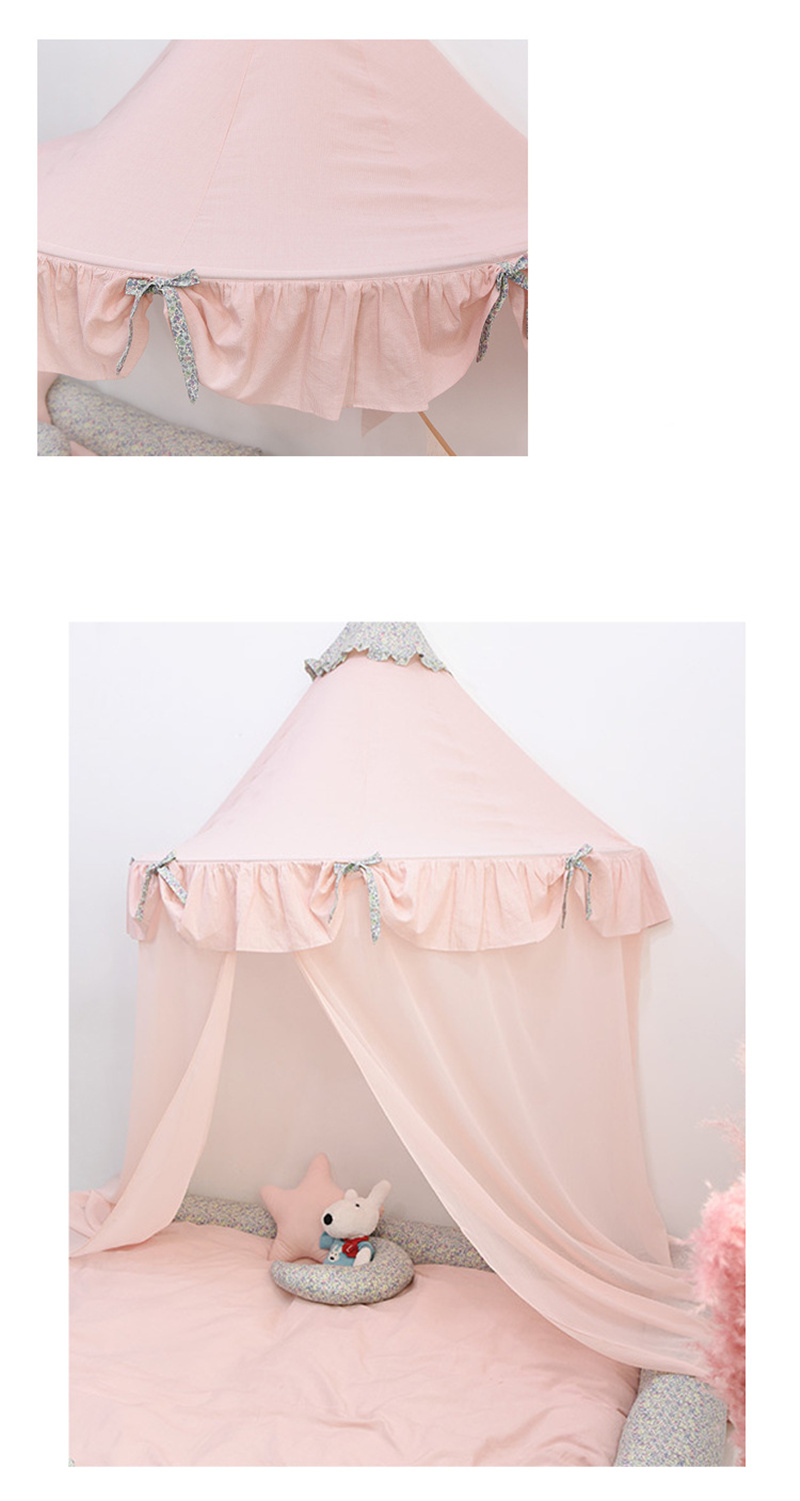 Kids Teepee Tents Children Play House Castle Cotton Foldable Tent Canopy Bed Curtain Baby Crib Netting Girls Boy Room Decoration