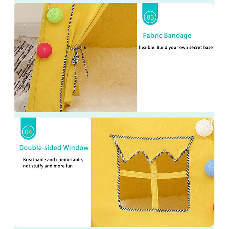 Kids Tent Wigwam For Children Ball Pool Child House Folding Play Tent For Kids Indoor Princess Castle Children's Tent Gifts