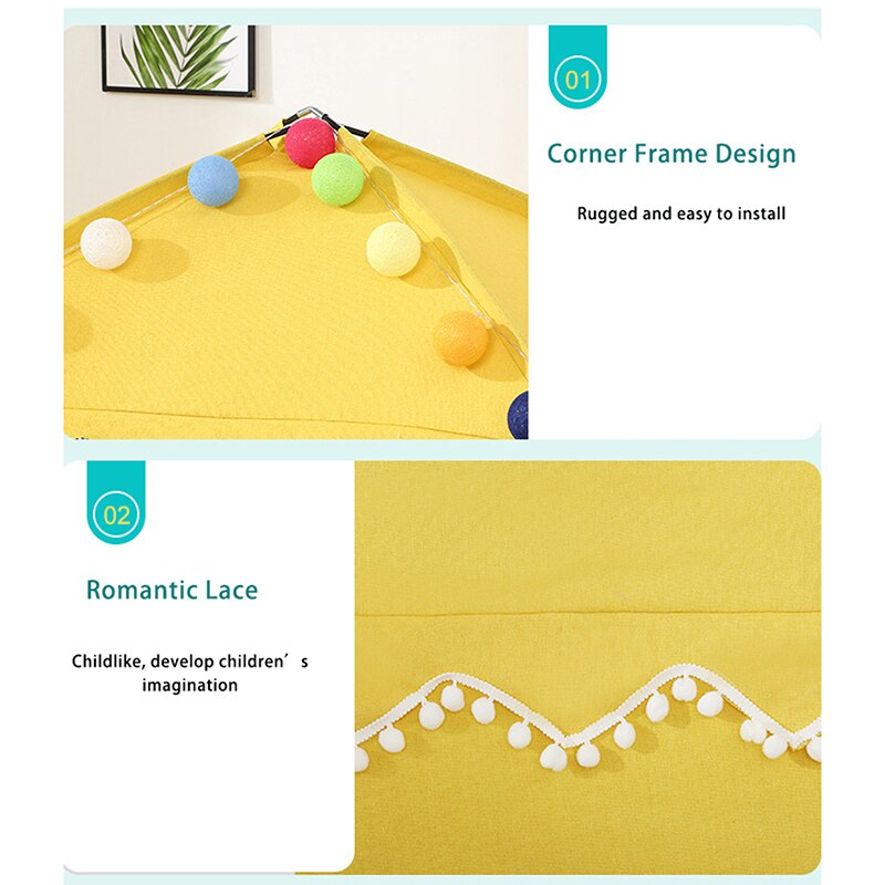 Kids Tent Wigwam For Children Ball Pool Child House Folding Play Tent For Kids Indoor Princess Castle Children's Tent Gifts