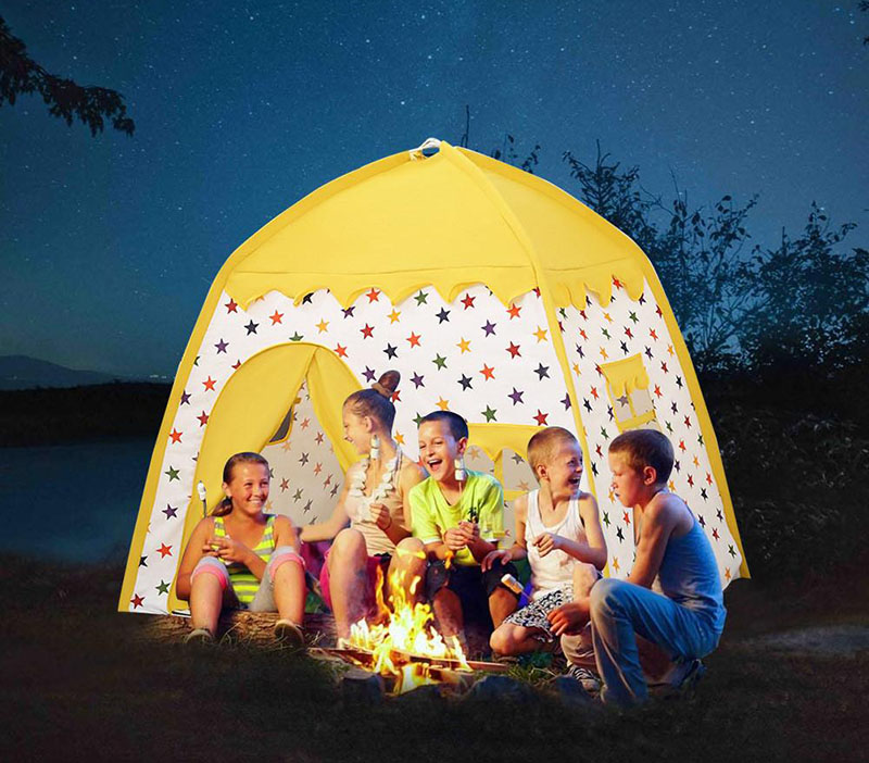 130*100*130cm Kids Indoor Outdoor Castle Princess Tent Bed Little Castle Princess Oversized House Folding Game Birthday Gifts