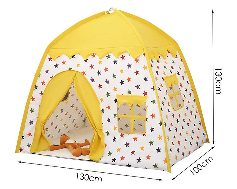 130*100*130cm Kids Indoor Outdoor Castle Princess Tent Bed Little Castle Princess Oversized House Folding Game Birthday Gifts