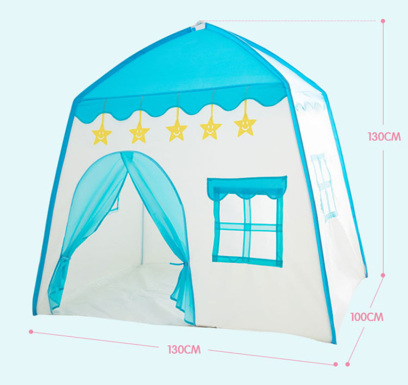 130*100*130cm Kids Indoor Outdoor Castle Princess Tent Bed Little Castle Princess Oversized House Folding Game Birthday Gifts