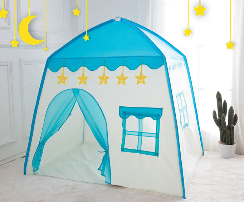 130*100*130cm Kids Indoor Outdoor Castle Princess Tent Bed Little Castle Princess Oversized House Folding Game Birthday Gifts