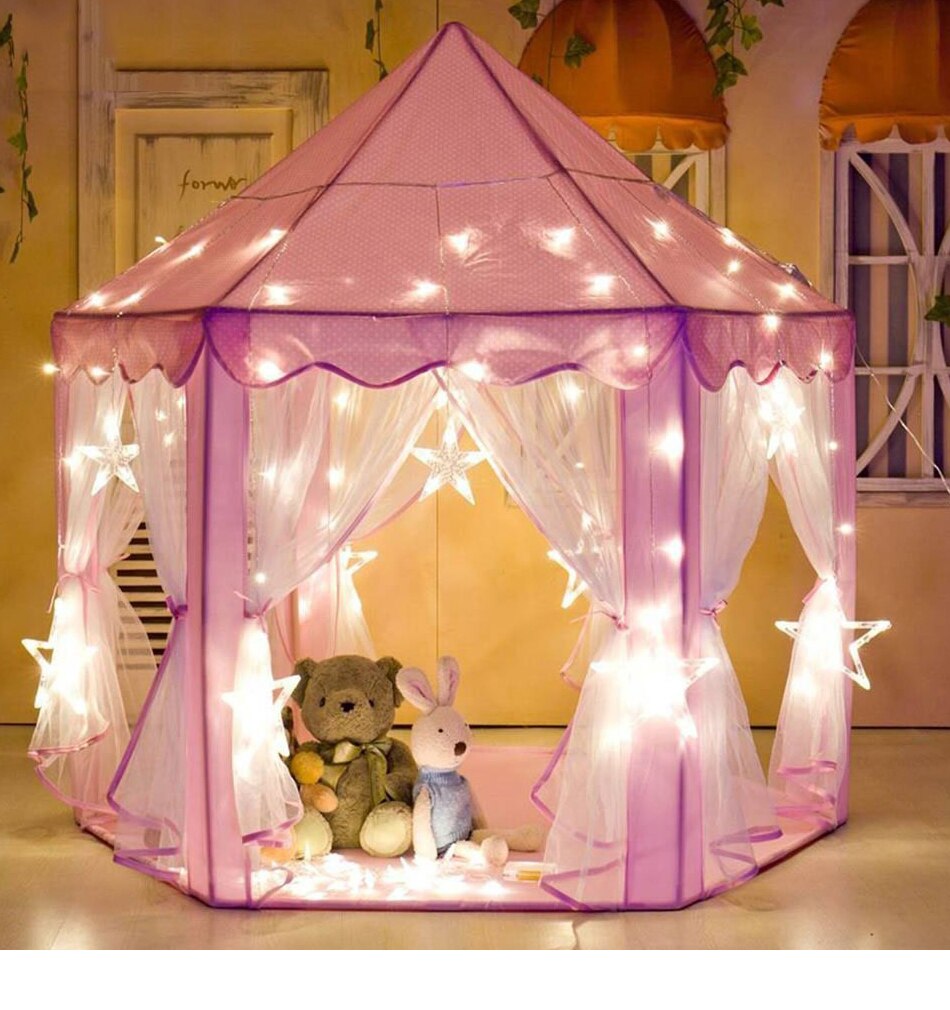 Portable Princess Castle Play Tent Activity Fairy House Fun Playhouse Beach Tent Baby playing Toy Gift For Children