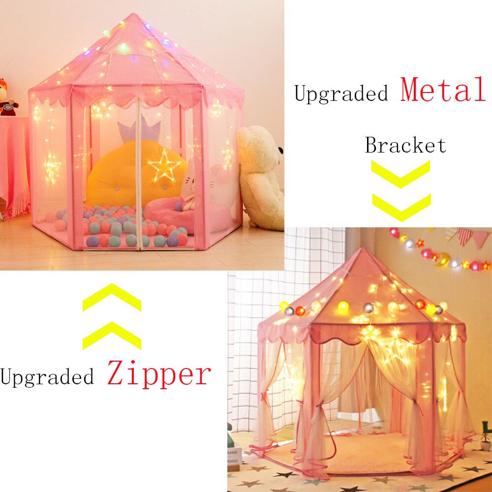 Princess Castle Folding Tipi Children Tent Play House Teepee Portable Toy Tents for Kids Baby Girl Outdoor Indoor Zipper tent Princess Castle Folding Tipi Children Tent Play House Teepee Portable Toy Tents for Kids Baby Girl Outdoor Indoor Zipper tent