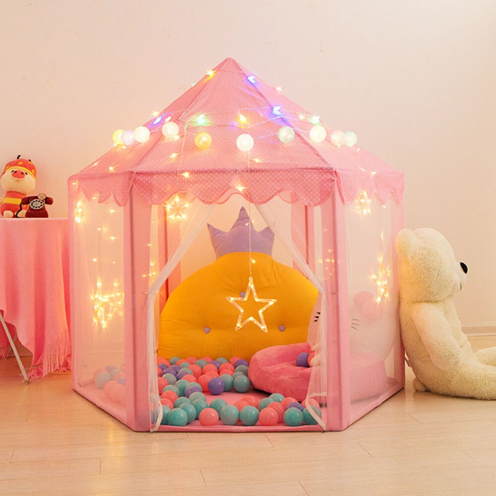 Princess Castle Folding Tipi Children Tent Play House Teepee Portable Toy Tents for Kids Baby Girl Outdoor Indoor Zipper tent Princess Castle Folding Tipi Children Tent Play House Teepee Portable Toy Tents for Kids Baby Girl Outdoor Indoor Zipper tent