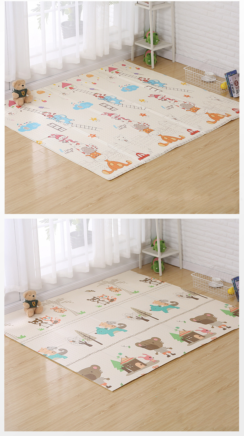 Katlanabilir bebek oyun matı Xpe &ccedil;ocuklar tarama halı bulmaca matı eğitim &ccedil;ocuk aktivite kilim katlanır battaniye zemin oyunları oyuncaklar