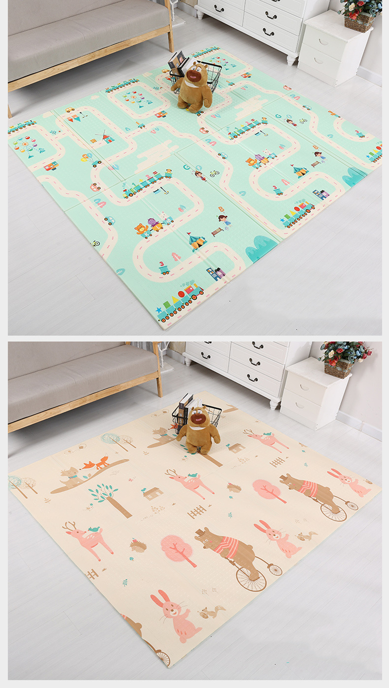 Katlanabilir bebek oyun matı Xpe &ccedil;ocuklar tarama halı bulmaca matı eğitim &ccedil;ocuk aktivite kilim katlanır battaniye zemin oyunları oyuncaklar