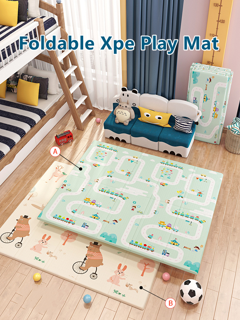Katlanabilir bebek oyun matı Xpe &ccedil;ocuklar tarama halı bulmaca matı eğitim &ccedil;ocuk aktivite kilim katlanır battaniye zemin oyunları oyuncaklar