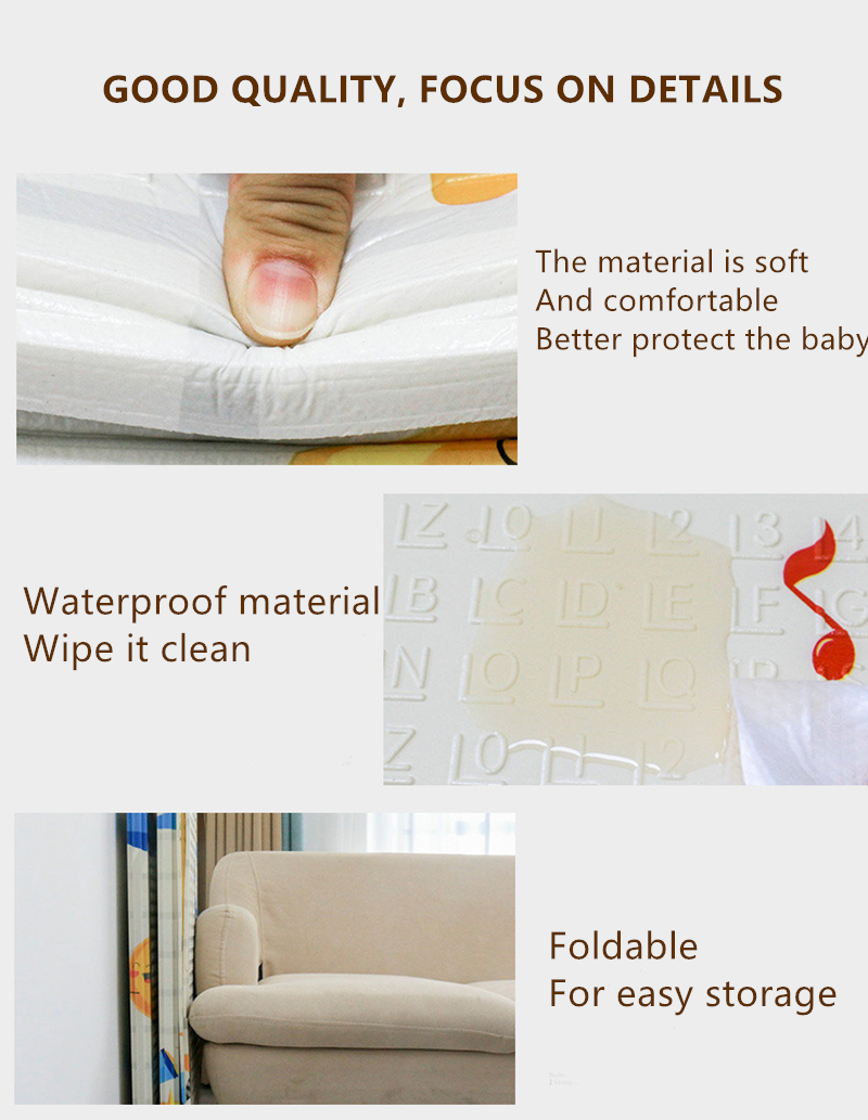 Katlanabilir bebek oyun matı Xpe &ccedil;ocuklar tarama halı bulmaca matı eğitim &ccedil;ocuk aktivite kilim katlanır battaniye zemin oyunları oyuncaklar