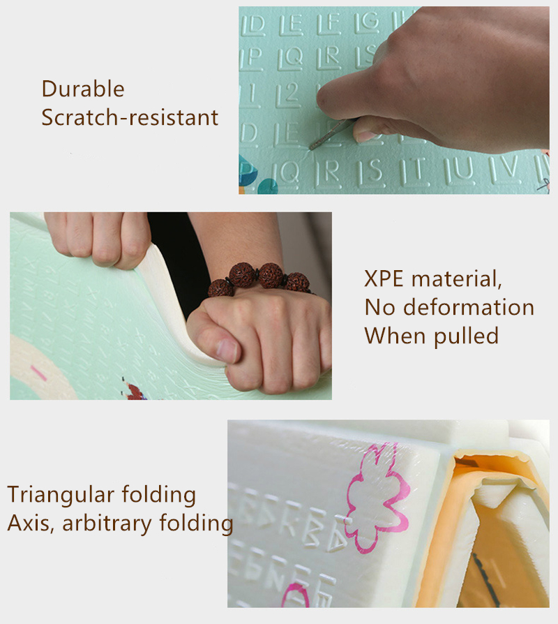 Katlanabilir bebek oyun matı Xpe &ccedil;ocuklar tarama halı bulmaca matı eğitim &ccedil;ocuk aktivite kilim katlanır battaniye zemin oyunları oyuncaklar