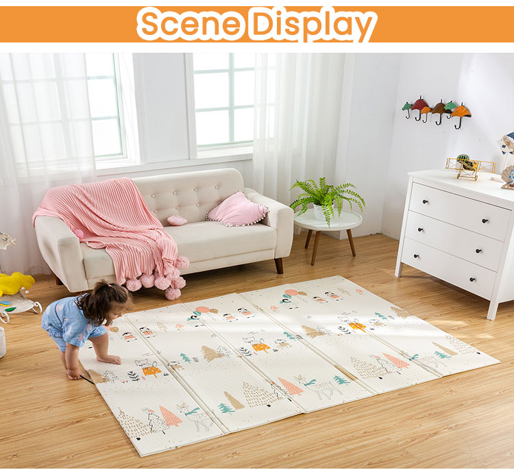 Bebek oyun matı 200X180X1.5cm XPE katlanabilir tarama halı &ccedil;ocuk y&uuml;r&uuml;yor termal halı oyun pedi etkinlik kilim katlanır battaniye