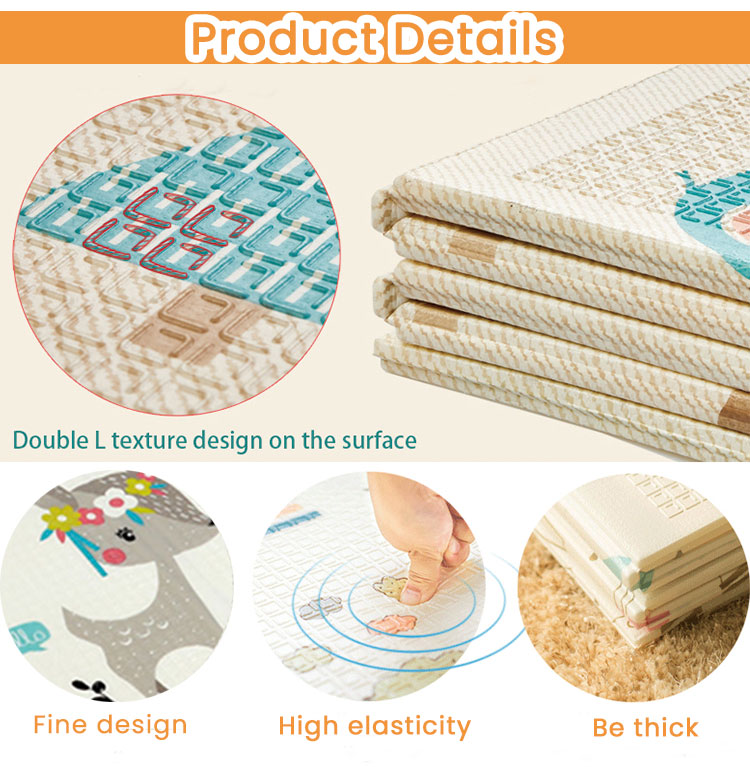 Bebek oyun matı 200X180X1.5cm XPE katlanabilir tarama halı &ccedil;ocuk y&uuml;r&uuml;yor termal halı oyun pedi etkinlik kilim katlanır battaniye